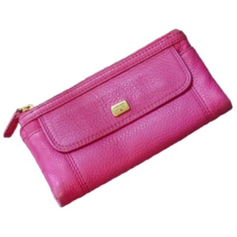 Fossil Issue No. 1954 Pink Leather Wallet - image 2
